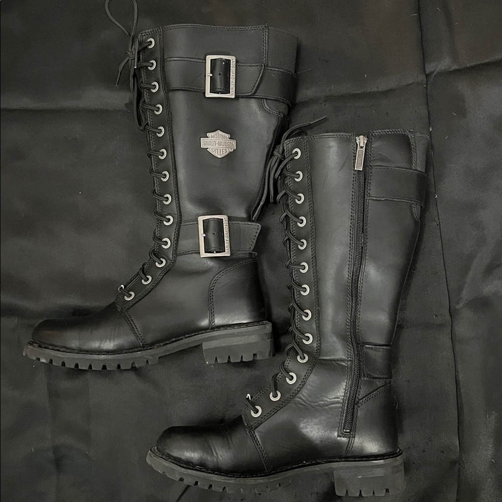 Harley-Davidson Women's Black Moto Boots - 7.5